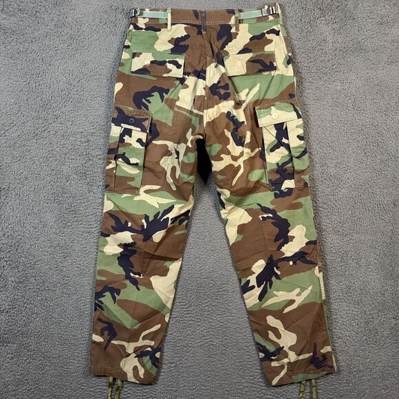 Military Pants Mens Medium Regular Woodland BDU Army Trouser Combat - Picture 5 of 12
